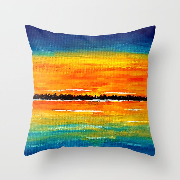 Sunset Painting Throw Pillow