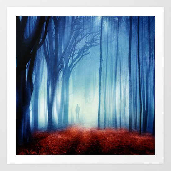 In The Mist she Was Standing Art Print