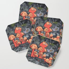 Orange mushrooms  Coaster