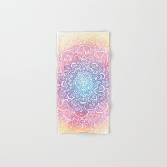 Rainbow Dust Mandala Hand & Bath Towel