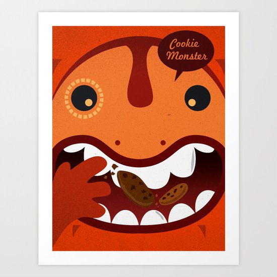 Cookie Monster Art Print