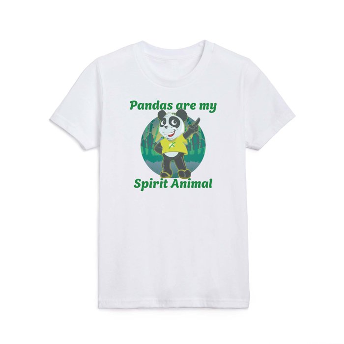 Pandas are my Spirit Animal Kids T Shirt