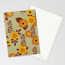 Retro 60S spring pastel floral print Stationery Card