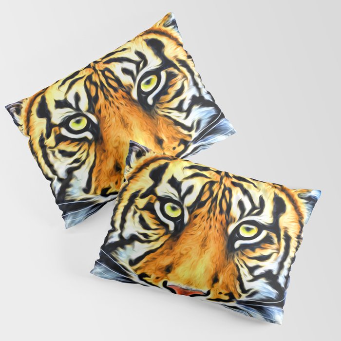 Cool Tiger Portrait Pillow Sham