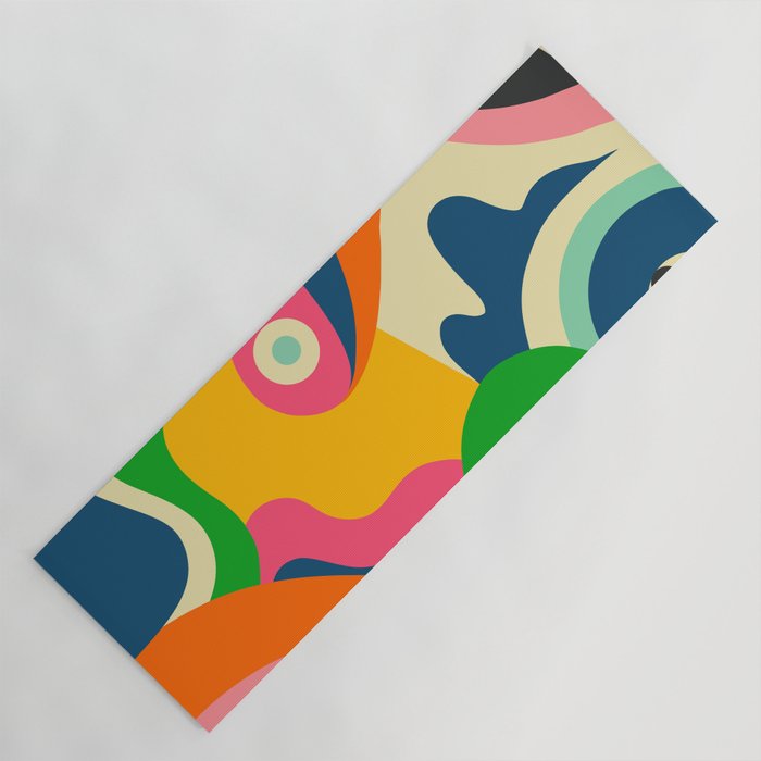 Colorful Mid Century Abstract  Yoga Mat