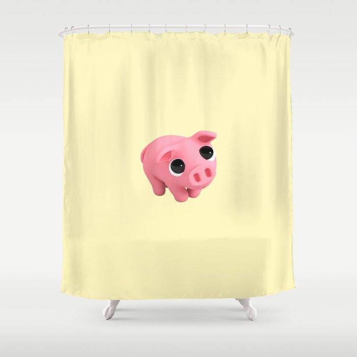 Rosa Shy YELLOW Shower Curtain