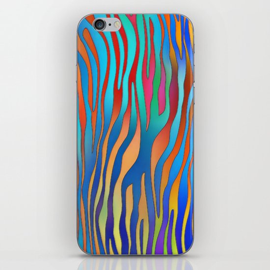 Colored Zebra Pattern iPhone & iPod Skin
