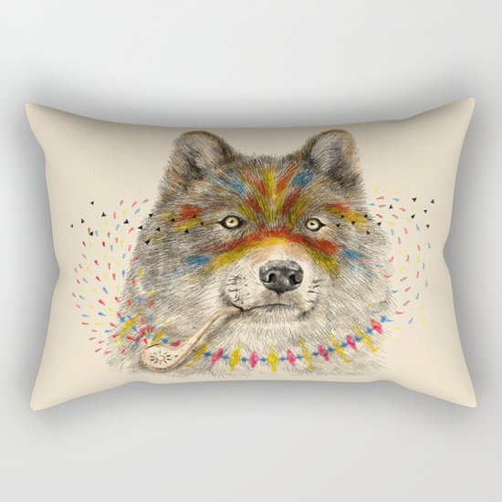 Cherokee Wolf Rectangular Pillow