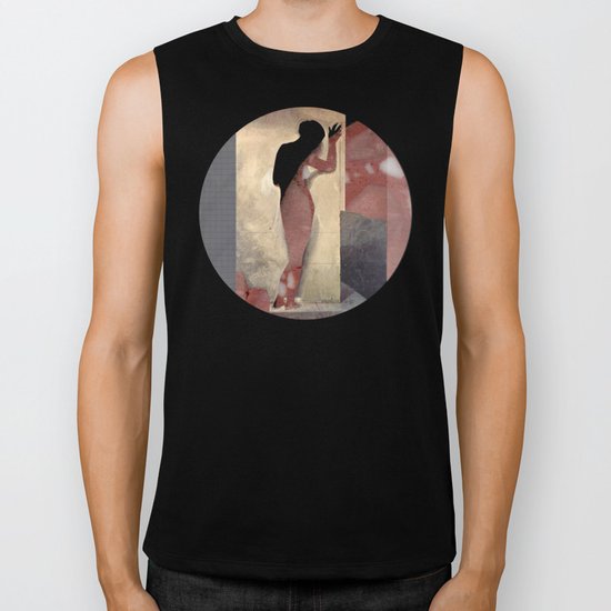 Hayez Meat Woman Collage Biker Tank