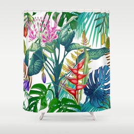 Tropical Flora Shower Curtain