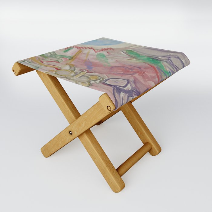 Edvard Munch - Geniuses in Sun Rays 1914 Folding Stool