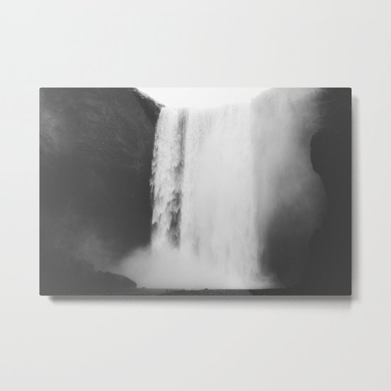 Black waterfall Metal Print