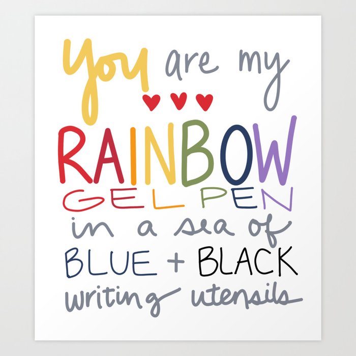 Vibrant Rainbow Gel Pens for Black Paper - Set of 6