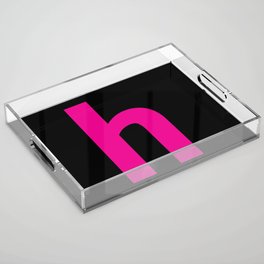 letter H (Magenta & Black) Acrylic Tray