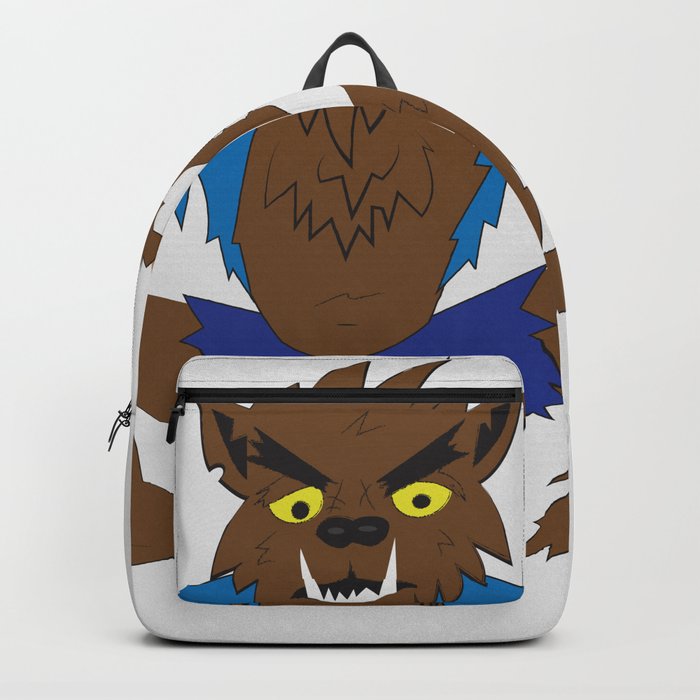Retro Werewolf Cartoon Backpack