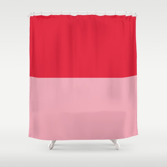 Raspberry Peach Pink Shower Curtain