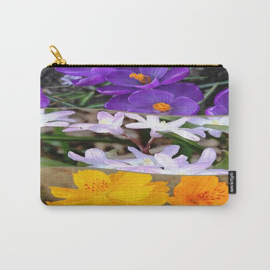 Spring Floral Collage Carry-All Pouch