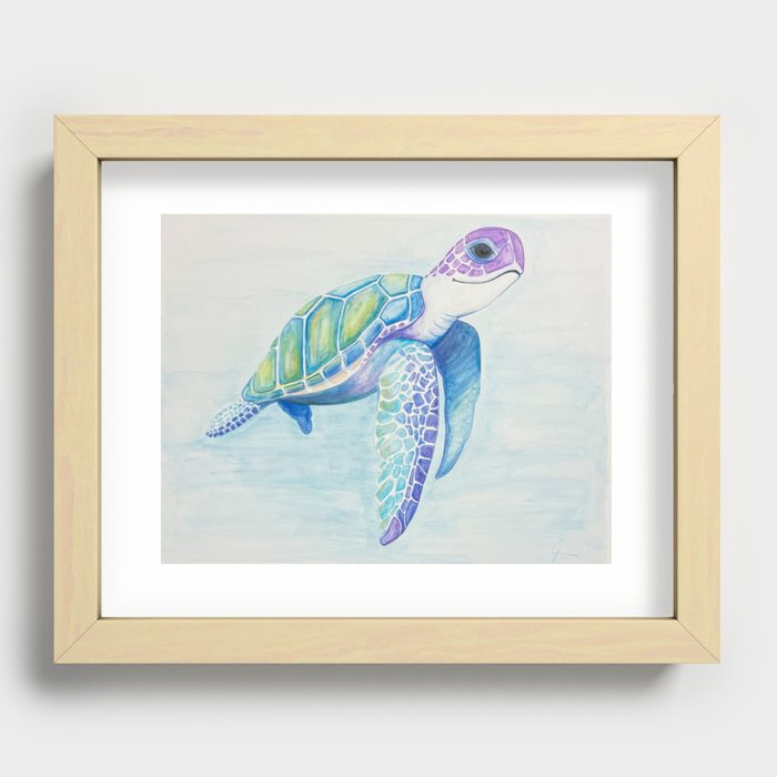 Sea Turtle  Recessed Framed Print