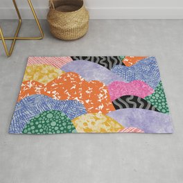 abstract bright countryside Area & Throw Rug
