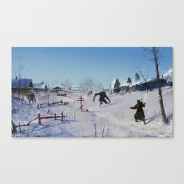 very severe winter... Canvas Print