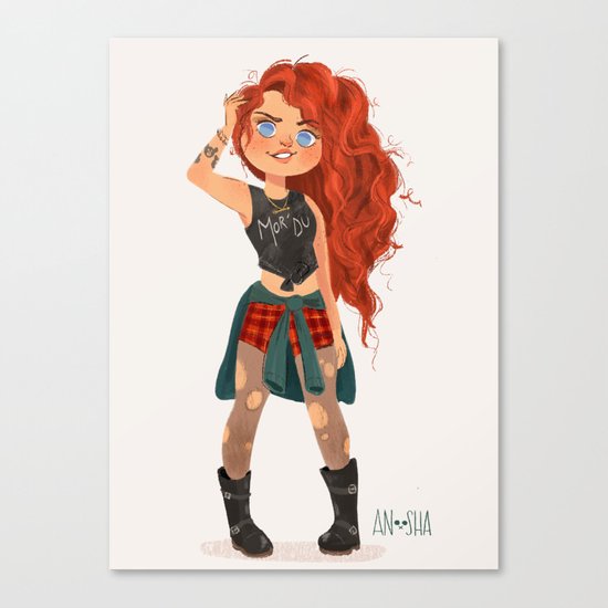 Modern AU: Merida Canvas Print