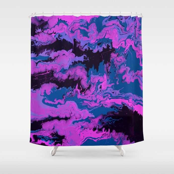 Stormy Pink Shower Curtain