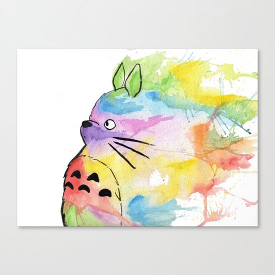 My Rainbow Totoro Canvas Print