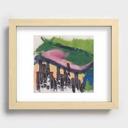 Une ville la nuit / A city at night Recessed Framed Print