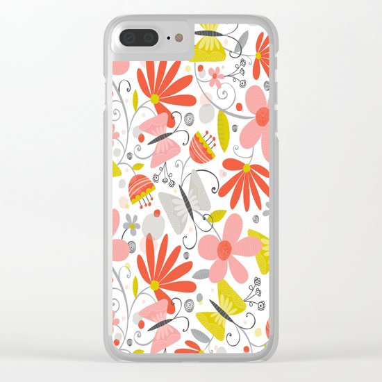 Busy Butterflies Clear iPhone Case
