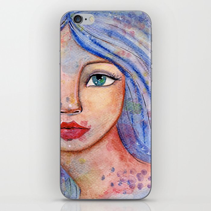 Girl in the flow iPhone Skin