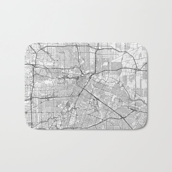 Houston Map Line Bath Mat