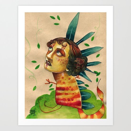 FALLING LEAVES Art Print