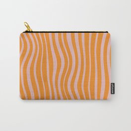 Psychedelic Waves Light Fruity Colors, Orange and Light Pink Carry-All Pouch