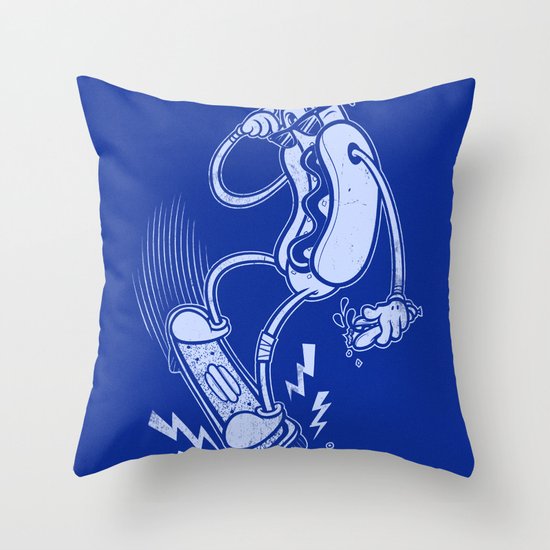 Skate or Dog Throw Pillow