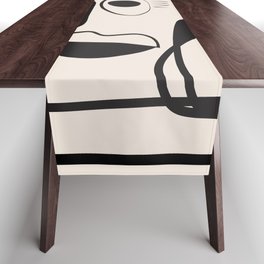 Abstract Line Portrait 01 Table Runner