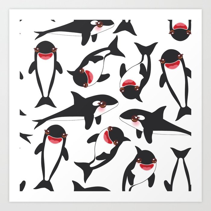 Cartoon Grampus Orca Killer Whale Sea Wolf Kawaii Art Print By Ekaterinap Society6 Orca uncoloured cartoonwhale commentplease cuteadorable. cartoon grampus orca killer whale sea wolf kawaii art print by ekaterinap