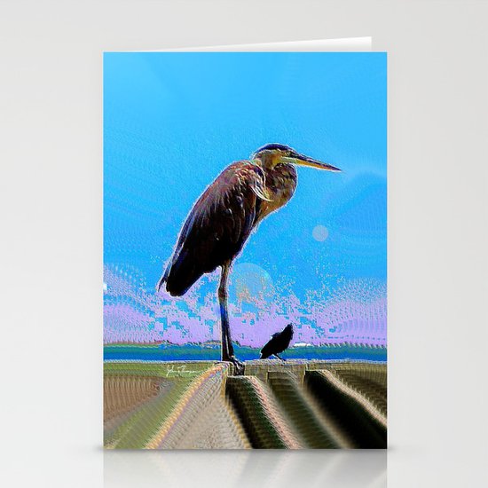 Big bird, little bird Stationery Cards