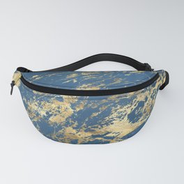 Blue and Gold Marble #6 Fanny Pack