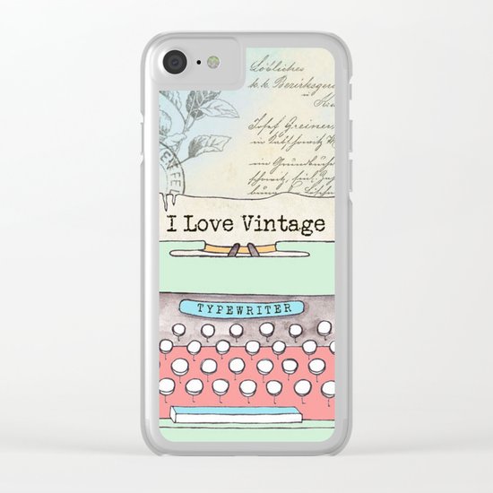 Typewriter #2 Clear iPhone Case