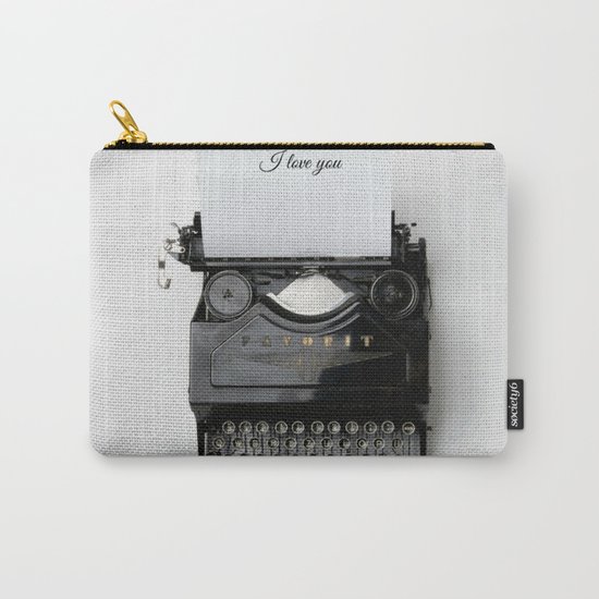 Hipster I Love You Typewriter ( Valentine's Day Gifts / Valentine Gift ) Carry-All Pouch