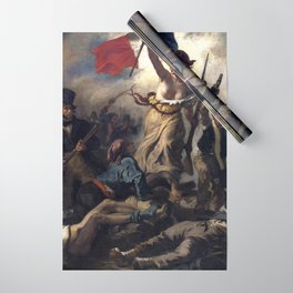 Liberty Leading the People by Eugène Delacroix (1830) Wrapping Paper