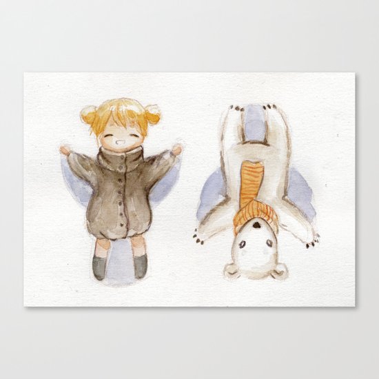 Snow Angels Canvas Print
