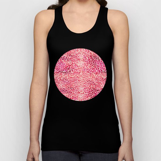 Pink Leopard Print Unisex Tank Top
