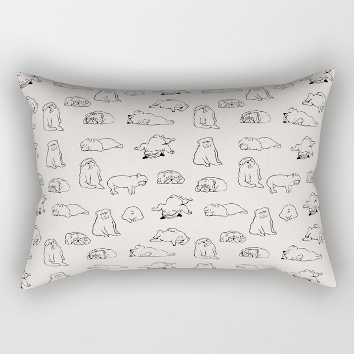 More Sleep English Bulldog Rectangular Pillow