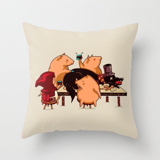 Dinner With Friends Throw Pillow