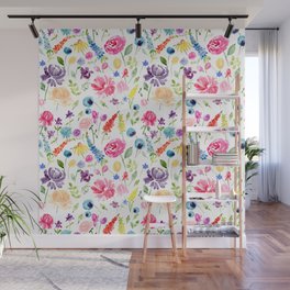 Punchy Blooms Wall Mural