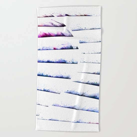 α White Crateris Beach Towel