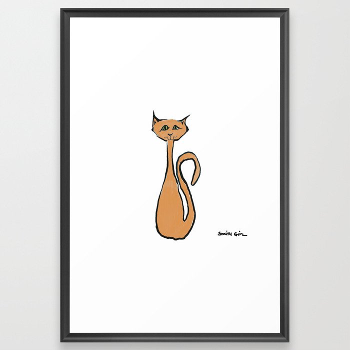 Orange Cat Framed Art Print