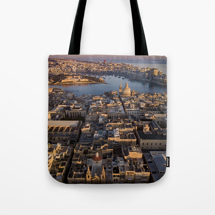 Valletta City Malta | Aerial Photography  Tote Bag