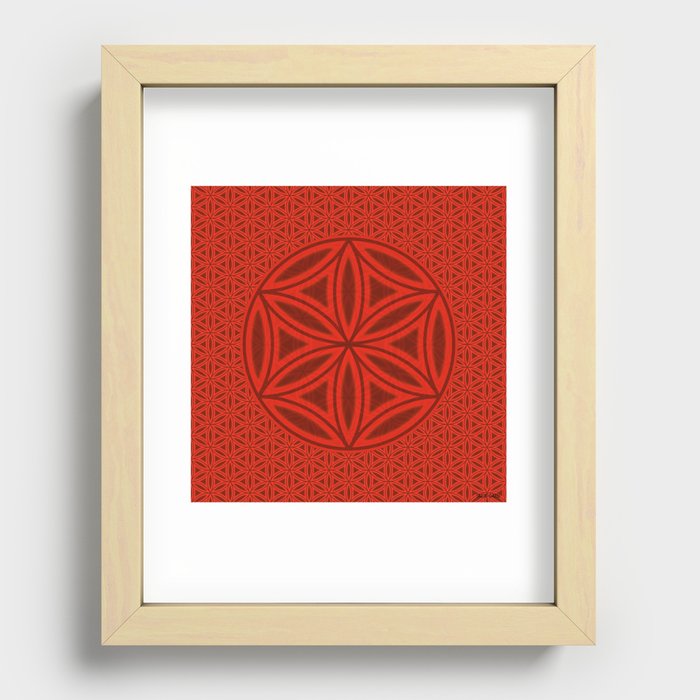 Flower Of Life - Passion Recessed Framed Print